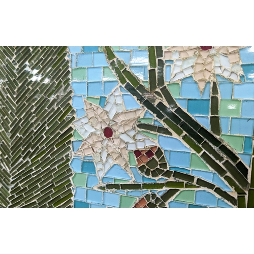 76 - GEOFF HARDY (Contemporary Australian) mosaic panel,  made in Bali, acquired in New York 2012, 275cm ... 