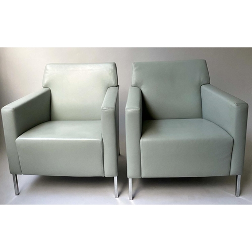 434 - MOROSO STEEL CHAIRS, a pair, 72cm W, by Enrico Franzolini. (2)