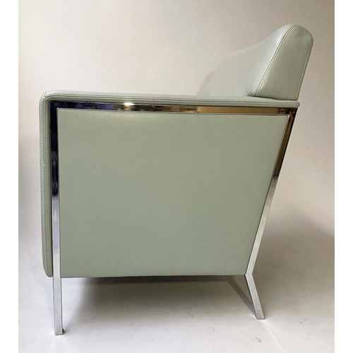 434 - MOROSO STEEL CHAIRS, a pair, 72cm W, by Enrico Franzolini. (2)