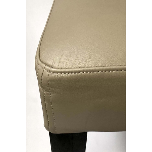 436 - ORIOR DINING CHAIRS, a set of four, 83cm H, taupe leather. (4)