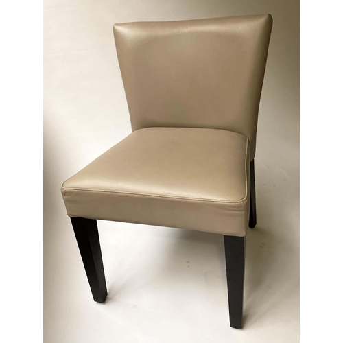 436 - ORIOR DINING CHAIRS, a set of four, 83cm H, taupe leather. (4)