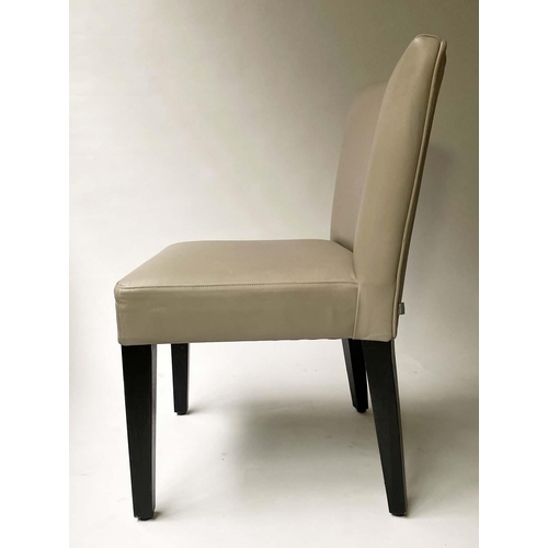 436 - ORIOR DINING CHAIRS, a set of four, 83cm H, taupe leather. (4)
