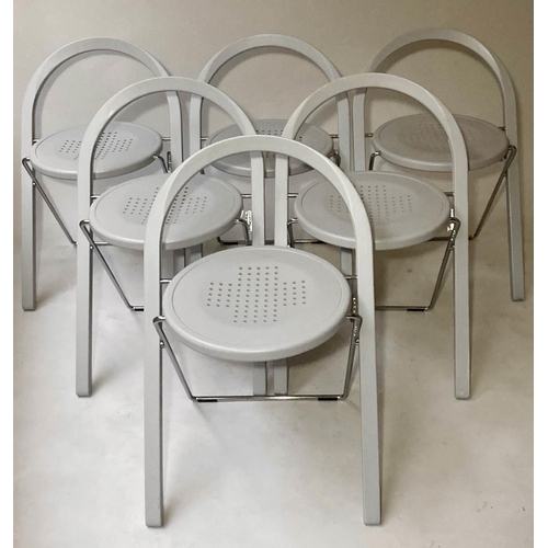 437 - BLA STATION BEPLUS CHAIRS, a set of eight, by Borge Lindau, 72cm H. (8)