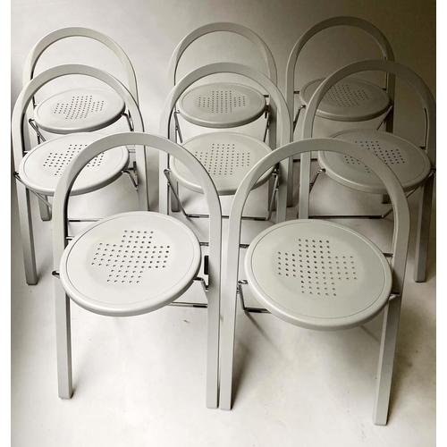 437 - BLA STATION BEPLUS CHAIRS, a set of eight, by Borge Lindau, 72cm H. (8)