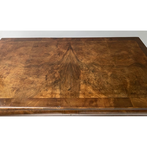 185 - BIEDERMEIER SIDE CABINET, 113cm W x 58cm D x 90cm H, early 19th century figured walnut, with shaped ... 