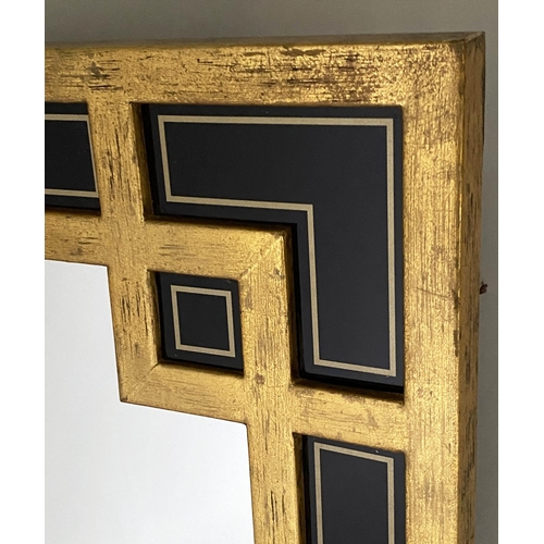 186 - WALL MIRROR, giltwood and eglomise framed, 93cm H x 72cm.