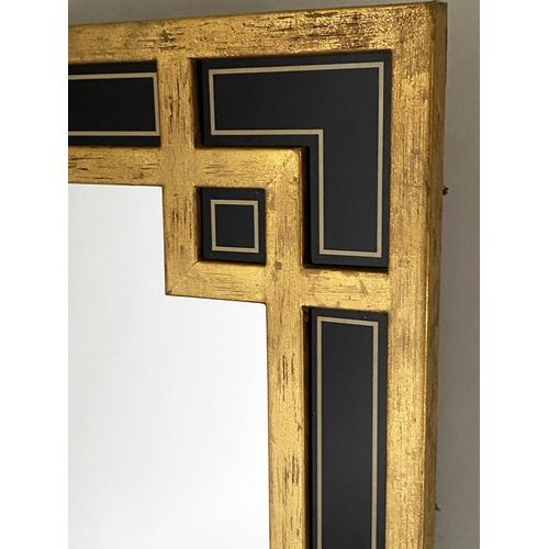 186 - WALL MIRROR, giltwood and eglomise framed, 93cm H x 72cm.