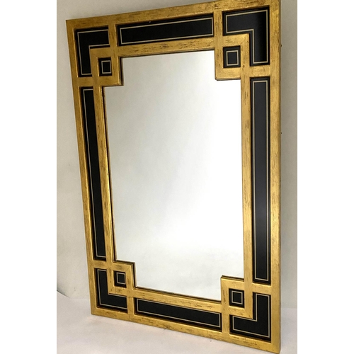 186 - WALL MIRROR, giltwood and eglomise framed, 93cm H x 72cm.