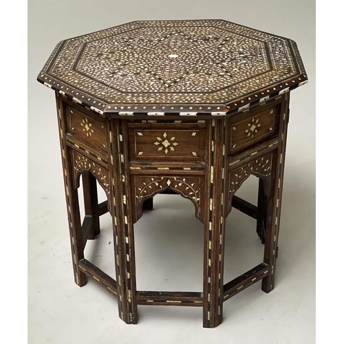 188 - HOSHIARPUR OCCASIONAL TABLE, 50cm W x 48cm H, late 19th/early 20th century North Indian, octagonal, ... 