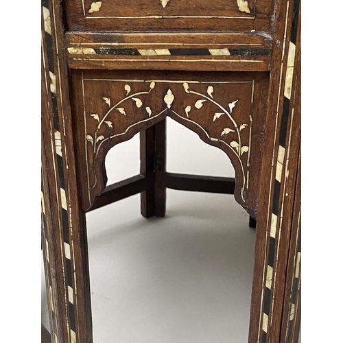 188 - HOSHIARPUR OCCASIONAL TABLE, 50cm W x 48cm H, late 19th/early 20th century North Indian, octagonal, ... 