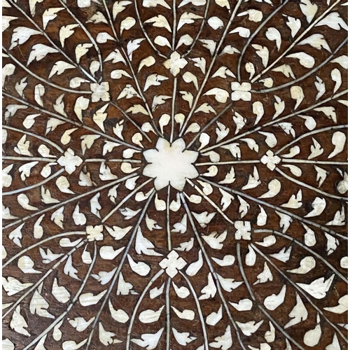 188 - HOSHIARPUR OCCASIONAL TABLE, 50cm W x 48cm H, late 19th/early 20th century North Indian, octagonal, ... 