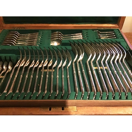 191 - CUTLERY BY MAPPIN & WEBB, a canteen, Princes silver plate, 12 place (an early canteen without knives... 