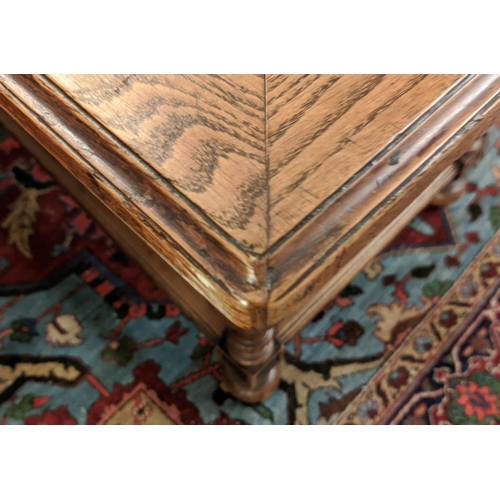 282 - REFECTORY TABLE, 76cm H x 298cm L x 87cm W, 19th century Dutch oak.