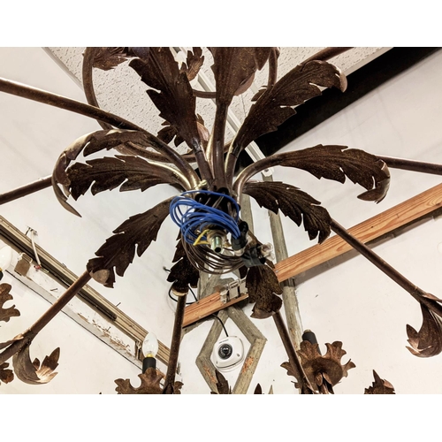 285 - BEAUMONT & FLETCHER 'Borghese' chandelier in wrought iron, 115cm W x 110cm H