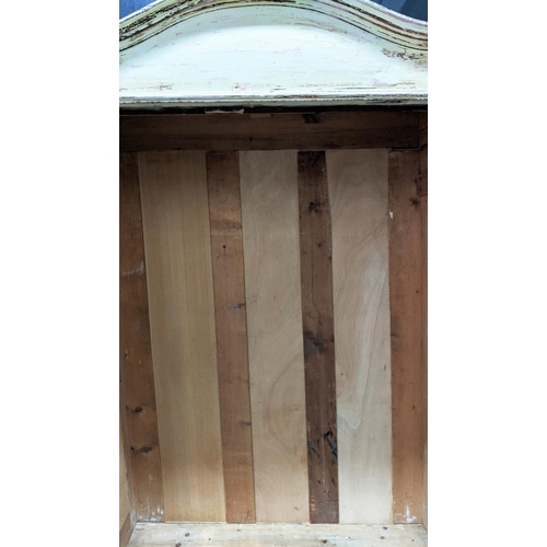 294 - ARMOIRE, 205cm x 126cm x 60cm D, Continental painted pine, with two panelled doors above two drawers... 