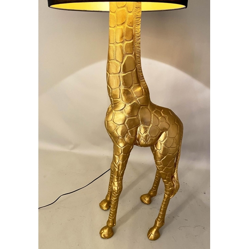 523 - GIRAFFE FLOOR LAMP, 180cm x 55cm x 34cm, with shade.