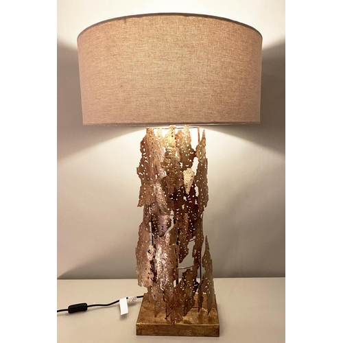 556 - TABLE LAMP, 88cm x 50cm, contemporary sculptural form, with shade.