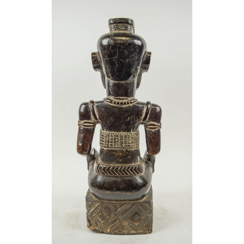 113 - LUBA STATUE, D.R. Congo, depicting an ancestor, carved wood 50cm H