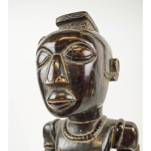 113 - LUBA STATUE, D.R. Congo, depicting an ancestor, carved wood 50cm H