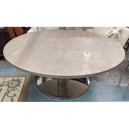 351 - FENDI CASA BERNINI TABLE, 180cm diam. x 75cm, faux crocodile finish top.