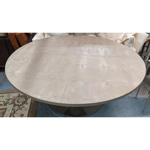 351 - FENDI CASA BERNINI TABLE, 180cm diam. x 75cm, faux crocodile finish top.