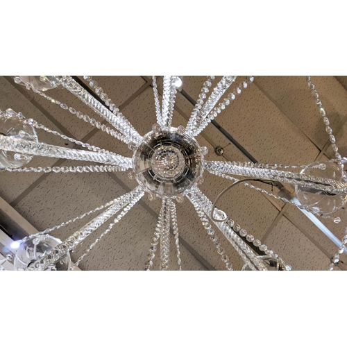 472 - CHANDELIER, 90cm drop, contemporary, eight branch.