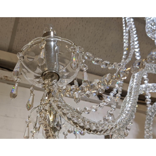 472 - CHANDELIER, 90cm drop, contemporary, eight branch.