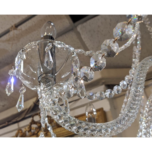 473 - CHANDELIER, 90cm drop, contemporary, eight branch.