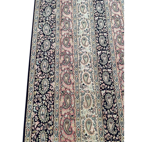 15 - FINE PURE SILK TEHRAN DESIGN CARPET, 310cm x 215cm.