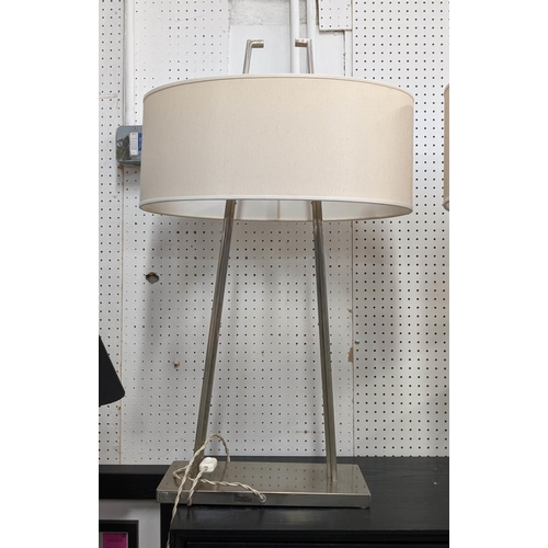 558 - SELEZIONI DOMUS TABLE LAMPS, a pair, with shades, 82cm H x 50cm x 29cm. (2)