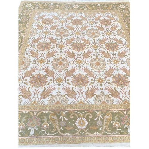 14 - FINE WILLIAM MORRIS DESIGN RUG, 225cm x 180cm.