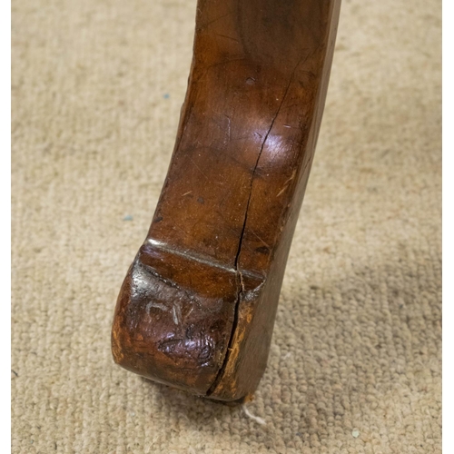 159 - DESK CHAIR, 79cm H x 59cm W, Victorian mahogany, circa 1870, with padded swivel seat in tan leather.