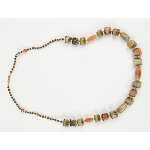 94 - A COLLECTION OF ASSORTED SEMI-PRECIOUS BEAD N NECKLACES, including carnelion, amethyst, agate, rose ... 
