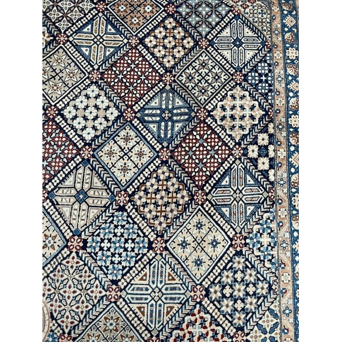 20 - FINE PART SILK ISPHAHAN CARPET, 442cm x 300cm.