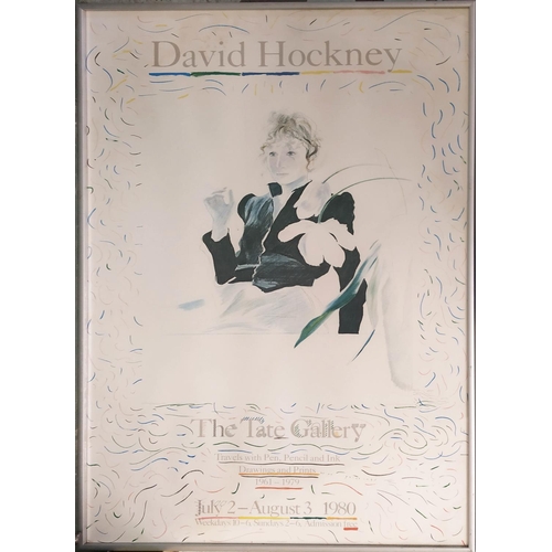 49 - DAVID HOCKNEY 'Celia in Black Dress', offset lithograph in colours, exhibition poster for Tate galle... 