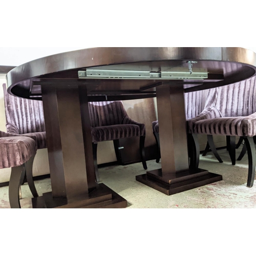 569 - DINING TABLE, 160cm diam., extendable with an extra leaf, 59cm W.