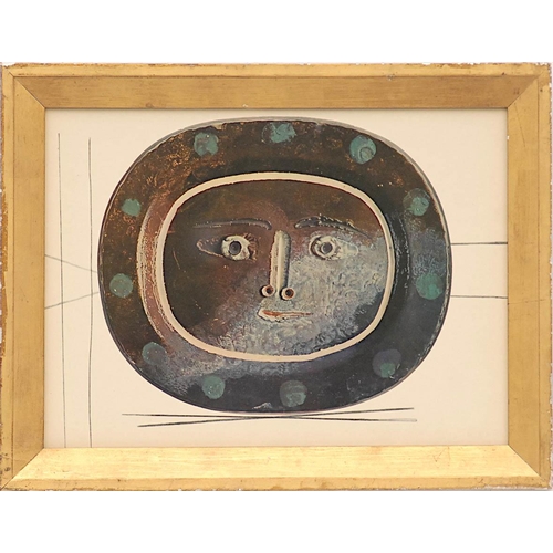 62 - AFTER PABLO PICASSO 'Study of a Ceramic Plate brown/green', quadichrome, suite 'Ceramiques', 30cm x ... 