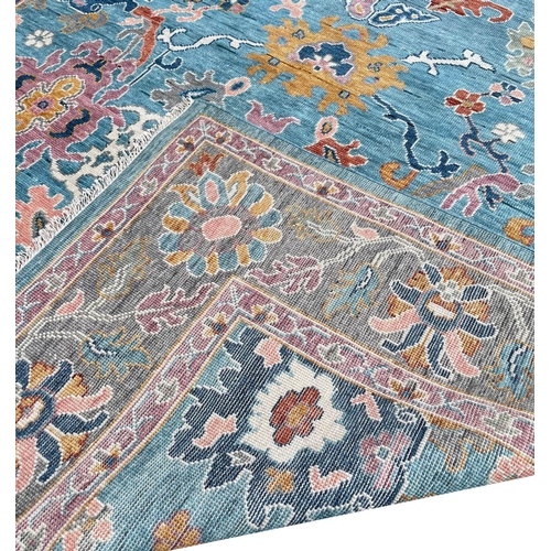 112 - FINE CONTEMPORARY OUSHAK CARPET, 363cm x 275cm.