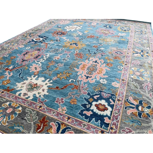 112 - FINE CONTEMPORARY OUSHAK CARPET, 363cm x 275cm.