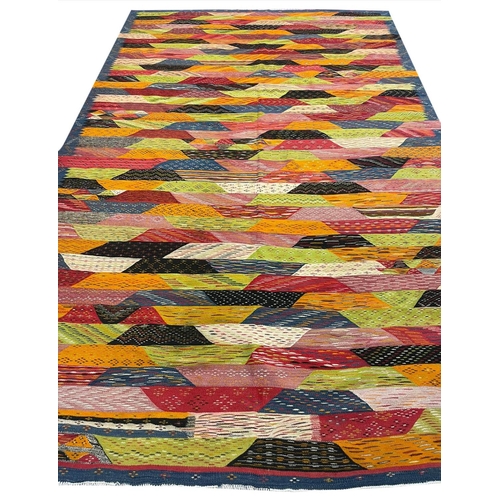 121 - MOROCCAN HIGH ATLAS MOUNTAINS KILIM, 297cm x 187cm.