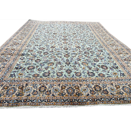 116 - FINE PERSIAN KURK KASHAN CARPET, 402cm x 300cm.