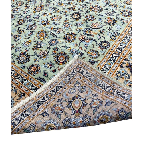 116 - FINE PERSIAN KURK KASHAN CARPET, 402cm x 300cm.