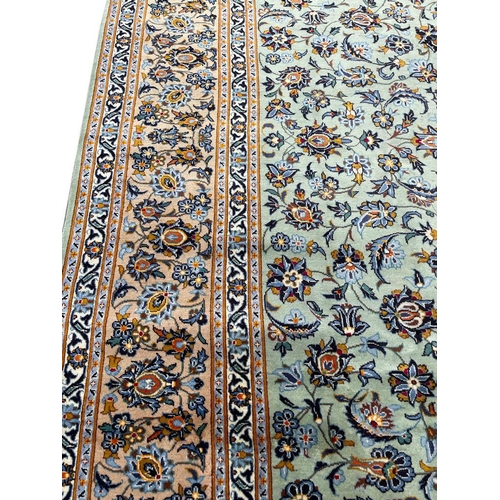 116 - FINE PERSIAN KURK KASHAN CARPET, 402cm x 300cm.