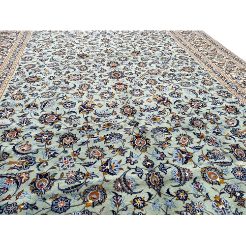 116 - FINE PERSIAN KURK KASHAN CARPET, 402cm x 300cm.