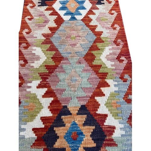 126 - ANATOLIAN KILIM RUNNER, 677cm x 60cm.