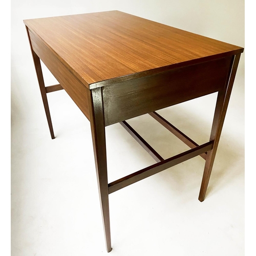 603 - WRITING TABLE, 90cm x 53cm x 75cm H, 1970's Afromosia teak with frieze drawer.