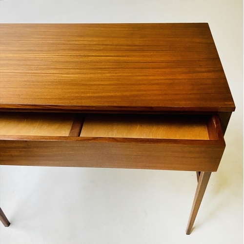 603 - WRITING TABLE, 90cm x 53cm x 75cm H, 1970's Afromosia teak with frieze drawer.