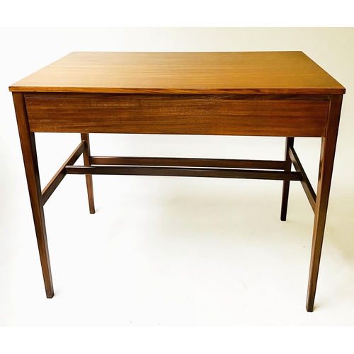 603 - WRITING TABLE, 90cm x 53cm x 75cm H, 1970's Afromosia teak with frieze drawer.