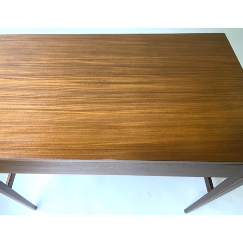 603 - WRITING TABLE, 90cm x 53cm x 75cm H, 1970's Afromosia teak with frieze drawer.