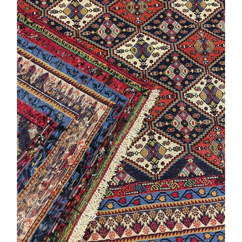 125 - PERSIAN QASHQAI SOUMAK RUG, 205cm x 135cm.